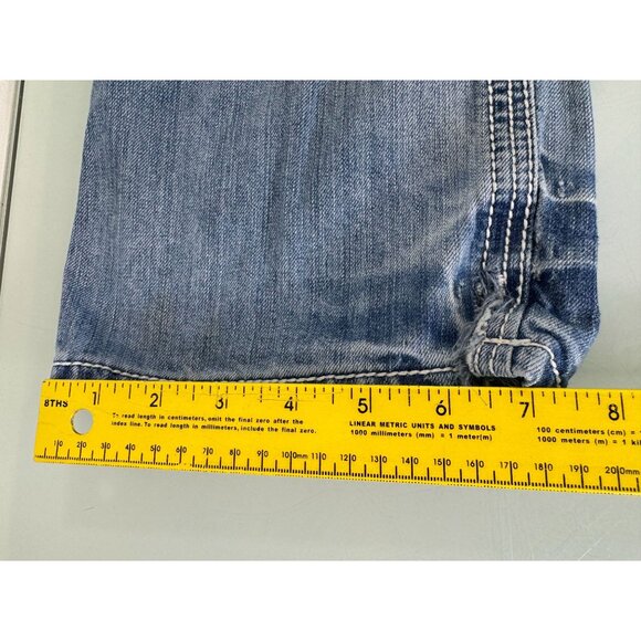 Buckle BKE Aiden Jeans Mens 31R ( 32X32 ) Light Wash Distressed Bootleg Y2K - Picture 13 of 14